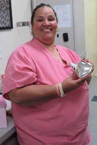 Terry with her reward