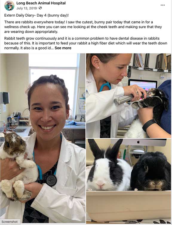 Student extern Facebook post