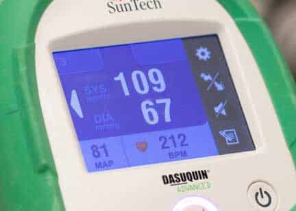 Blood pressure and heart rate monitor.