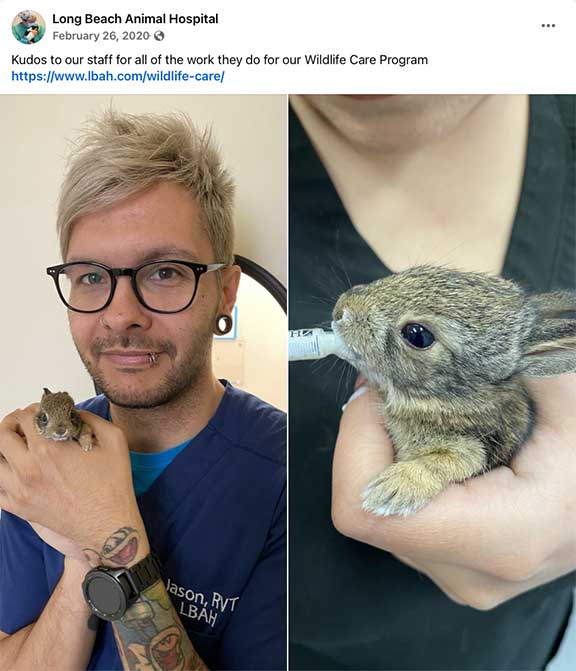 Student extern Facebook post